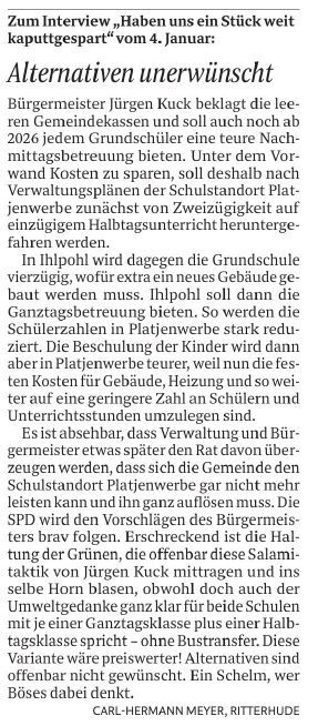 Osterholzer Kreisblatt Lesermeinung